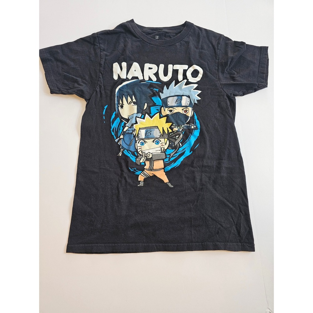 Ripple Junction Naruto Shippuden Graphic Tee Mens Small Black Chibi Characters - Picture 1 of 4